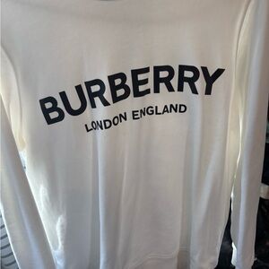 Burberry White Sweatshirt